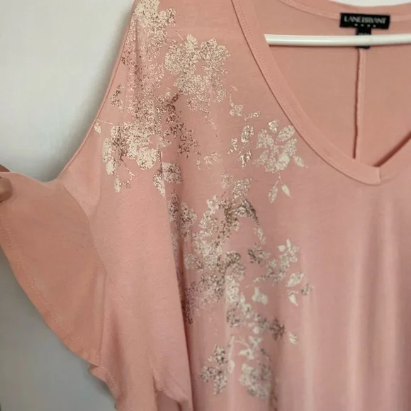 Lane Bryant Soft V-Neck Ruffle Sleeve Tee - Size 18/20 - Picture 12 of 13